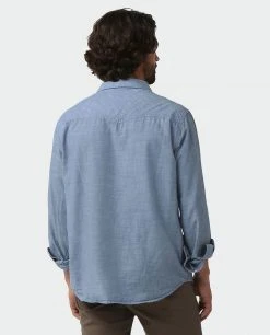 Stio Men's Ashton Chambray Shirt -Hot Sale Stio Store M Ashton Chambray Shirt Light Chambray 3