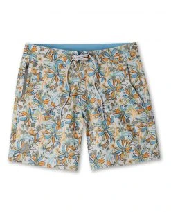 Stio Men's CFS Board Short - 16" -Hot Sale Stio Store M CFS Board Short 16 Inches Quite Gray Floral