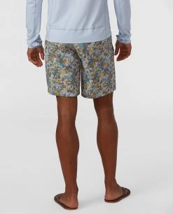 Stio Men's CFS Board Short - 16" -Hot Sale Stio Store M CFS Board Short Quiet Gray Floral 16 3