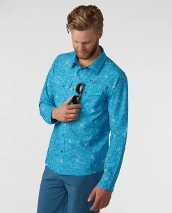 Stio Men's CFS Shirt 46 Stio Men's CFS Shirt -Hot Sale Stio Store M CFS Shirt Rapid Blue Floral 2