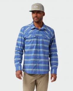 Stio Men's Eddy Shirt LS -Hot Sale Stio Store M Eddy Shirt LS Skyline Plaid 3 Top