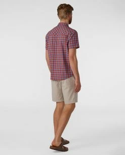 Stio Men's Eddy Shirt SS -Hot Sale Stio Store M Eddy Shirt SS Cliff Clay Check 4