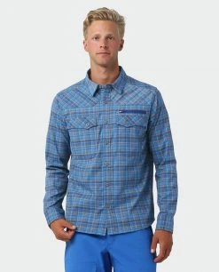 Stio Men's Eddy Slope Shirt -Hot Sale Stio Store M Eddy Slope Shirt Alpine Lake Plaid 1