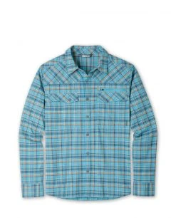 Stio Men's Eddy Slope Shirt -Hot Sale Stio Store M Eddy Slope Shirt LS Dusty Denim Plaid