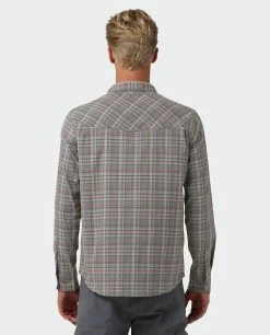 Stio Men's Eddy Slope Shirt -Hot Sale Stio Store M Eddy Slope Shirt LS Powder Fox Plaid 3