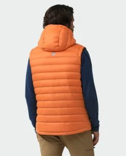 Stio Men's Hometown Down Hooded Vest 55 Stio Men's Hometown Down Hooded Vest -Hot Sale Stio Store M Hometown Down Hooded Vest Burnt Orange 5
