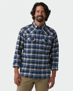 Stio Men's Junction Midweight Flannel Shirt -Hot Sale Stio Store M Junction Midweight Flannel Shirt Alpine Lake Plaid 1