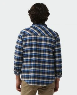 Stio Men's Junction Midweight Flannel Shirt -Hot Sale Stio Store M Junction Midweight Flannel Shirt Alpine Lake Plaid 3