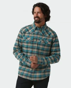 Stio Men's Junction Midweight Flannel Shirt -Hot Sale Stio Store M Junction Midweight Flannel Shirt Deep Delta Plaid 2