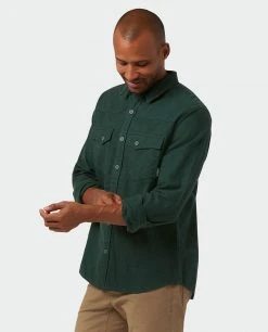 Stio Men's Junction Midweight Flannel Shirt -Hot Sale Stio Store M Junction Midweight Flannel Shirt Treeline Green 2