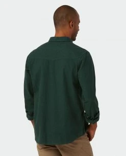 Stio Men's Junction Midweight Flannel Shirt -Hot Sale Stio Store M Junction Midweight Flannel Shirt Treeline Green 3