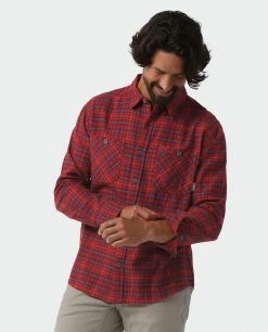 Stio Men's Miter Lightweight Flannel Shirt 47 Stio Men's Miter Lightweight Flannel Shirt -Hot Sale Stio Store M Miter Lightweight Flannel Shirt Roasted Beet Plaid 2