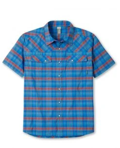 Stio Men's Eddy Shirt SS -Hot Sale Stio Store M SS Eddy Blue Jolt Plaid