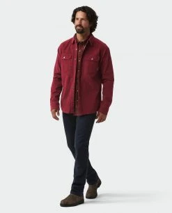 Stio Men's Saratoga Cord Shirt -Hot Sale Stio Store M Saratoga Cord Shirt Roasted Beet Plaid 4