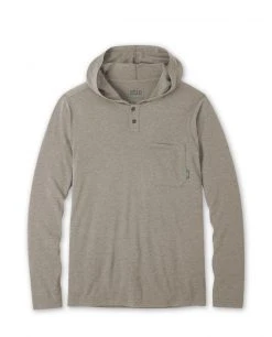 Stio Men's Tipton Tech Hooded Henley -Hot Sale Stio Store M Tipton Hooded Henley Rodeo Dust Heather