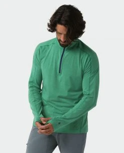 Stio Men's Tipton Tech Half Zip -Hot Sale Stio Store M Tipton Tech Half Zip Greenery Heather 2