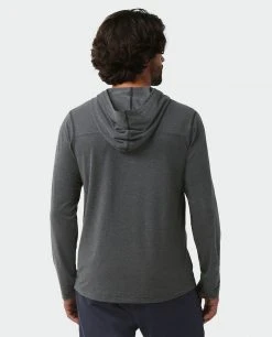 Stio Men's Tipton Tech Hooded Henley -Hot Sale Stio Store M Tipton Tech Hooded Henley Boundary Black Heather 3
