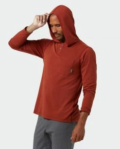 Stio Men's Tipton Tech Hooded Henley -Hot Sale Stio Store M Tipton Tech Hooded Henley Roasted Beet Heather 2