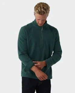 Stio Men's Turpin Fleece Half Zip -Hot Sale Stio Store M Turpin Fleece Half Zip Treeline Green Heather 2