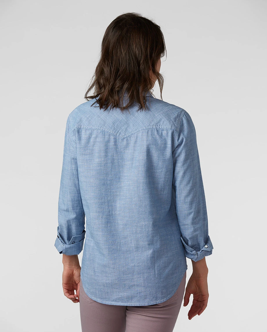 Stio Women's Ashton Chambray Shirt - Past Season 16 Stio Women's Ashton Chambray Shirt - Past Season - Image 14