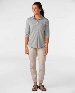 Stio Women's Divide Shirt -Hot Sale Stio Store W Divide Shirt Quiet Gray 3