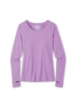 Stio Women's Divide Tee LS 37 Stio Women's Divide Tee LS -Hot Sale Stio Store W Divide Tech Tee LS Lavendar Field Heather