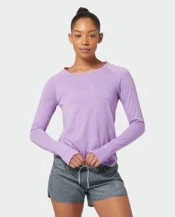 Stio Women's Divide Tee LS 38 Stio Women's Divide Tee LS -Hot Sale Stio Store W Divide Tech Tee LS Lavender Field Heather 3 Top