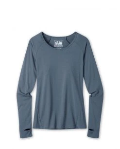 Stio Women's Divide Tee LS 42 Stio Women's Divide Tee LS -Hot Sale Stio Store W Divide Tech Tee LS Mountain Shadow Heather