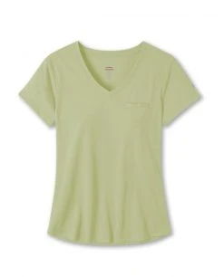 Stio Women's Divide V-Neck SS 25 Stio Women's Divide V-Neck SS -Hot Sale Stio Store W Divide Tech V Neck Honey Dew