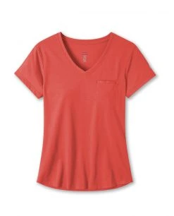 Stio Women's Divide V-Neck SS 26 Stio Women's Divide V-Neck SS -Hot Sale Stio Store W Divide Tech V Neck Pressed Petal