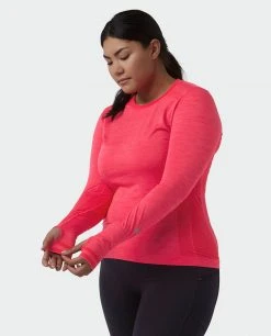 Stio Women's Basis® Seamless Tech Crew 40 Stio Women's Basis® Seamless Tech Crew -Hot Sale Stio Store W Full Range Tech Crew Pink Elation Alt 2