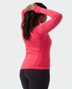 Stio Women's Basis® Seamless Tech Crew 41 Stio Women's Basis® Seamless Tech Crew -Hot Sale Stio Store W Full Range Tech Crew Pink Elation Alt 3