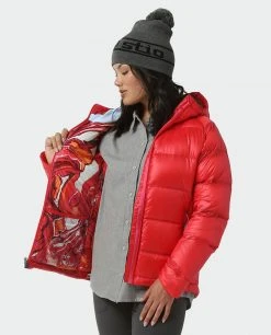 Stio Women's Hometown Down Hooded Jacket -Hot Sale Stio Store W Hometown Down Hooded Jacket Risk Red 2