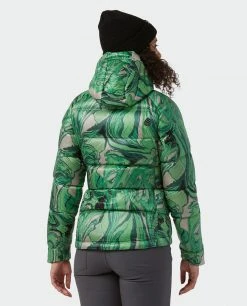 Stio Women's Hometown Down Hooded Jacket -Hot Sale Stio Store W Hometown Down Hooded Jacket Verdant Marble Print 4