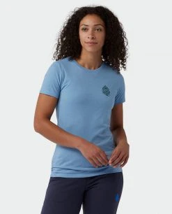 Stio Women's Pinecone Ripple Tee -Hot Sale Stio Store W Pinecone Ripple Tee Light Blue Heather 1