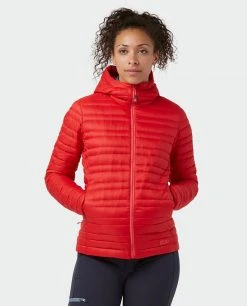Stio Women's Pinion Down Hooded Jacket -Hot Sale Stio Store W Pinion Down Hooded Jacket Risk Red 1