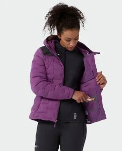 Stio Women's Skillet Stretch Down Hooded Jacket -Hot Sale Stio Store W Skillet Stretch Down Hooded Jacket Dark Amethyst 5