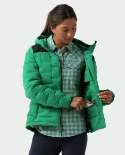 Stio Women's Skillet Stretch Down Hooded Jacket -Hot Sale Stio Store W Skillet Stretch Down Hooded Jacket Greenery 2