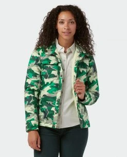 Stio Women's Skycrest Insulated Snap Shirt -Hot Sale Stio Store W Skycrest Snap Shirt Honey Dew Camo 1