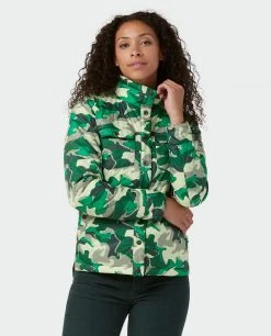Stio Women's Skycrest Insulated Snap Shirt -Hot Sale Stio Store W Skycrest Snap Shirt Honey Dew Camo 2
