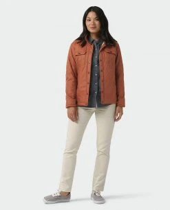 Stio Women's Skycrest Insulated Snap Shirt -Hot Sale Stio Store W Skycrest Snap Shirt Maple Brown 3