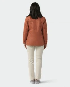 Stio Women's Skycrest Insulated Snap Shirt -Hot Sale Stio Store W Skycrest Snap Shirt Maple Brown 4