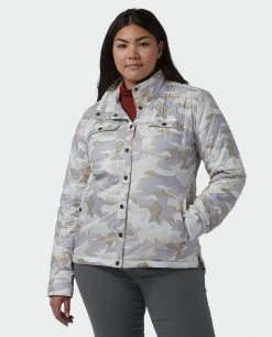 Stio Women's Skycrest Insulated Snap Shirt -Hot Sale Stio Store W Skycrest Snap Shirt Powder Fox Camo Alt 2