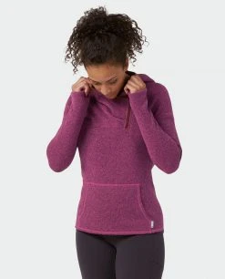 Stio Women's Sweetwater Fleece Hoodie -Hot Sale Stio Store W Sweetwater Fleece Hoodie Backyard Berry 2