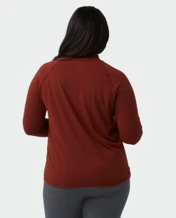 Stio Women's Tipton Tech Turtleneck -Hot Sale Stio Store W Tipton Turtle Neck Roasted Beet Heather Alt 3