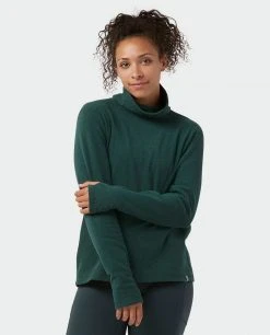 Stio Women's Turpin Fleece Funnel Neck 50 Stio Women's Turpin Fleece Funnel Neck -Hot Sale Stio Store W Turpin Fleece Funnel Neck Treeline Green Heather 1