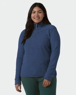 Stio Women's Turpin Fleece Half Zip -Hot Sale Stio Store W Turpin Fleece Half Zip Navy Peony Heather Alt 1
