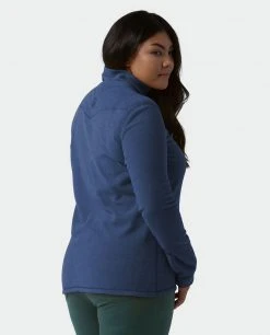 Stio Women's Turpin Fleece Half Zip -Hot Sale Stio Store W Turpin Fleece Half Zip Navy Peony Heather Alt 2