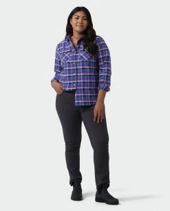 Stio Women's Willow Midweight Flannel Shirt 58 Stio Women's Willow Midweight Flannel Shirt -Hot Sale Stio Store W Willow Flannel Shirt Dark Amethyst Plaid Alt 6